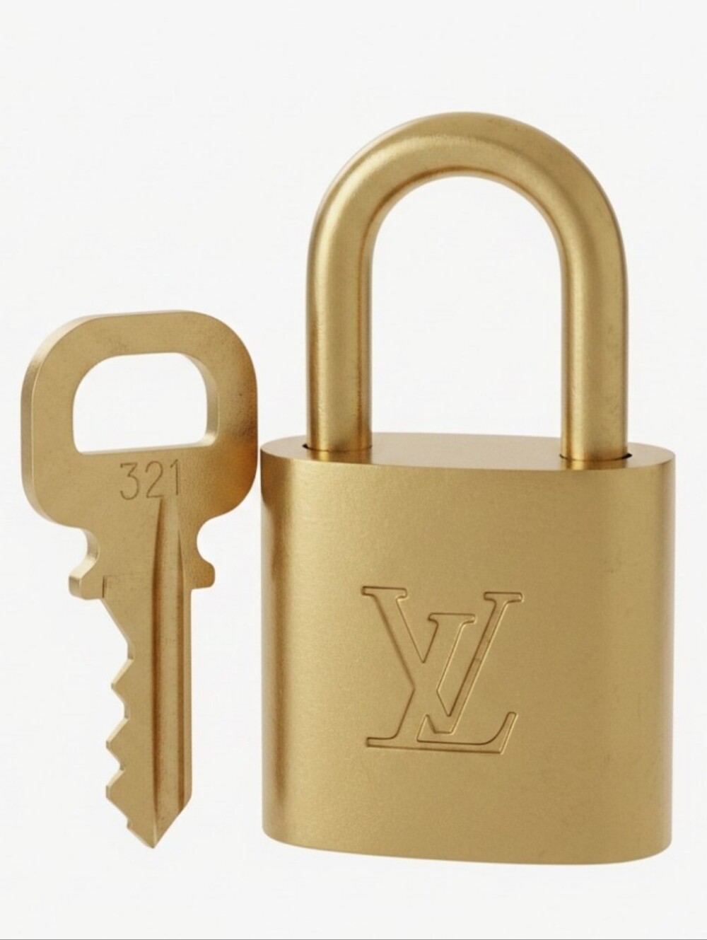 Authentic Louis Vuitton Brass Padlock with Key -300 Series  #321